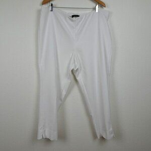 Karen Kane Capri Pants Women's Plus Size 20W White Stretch Straight Leg Made USA